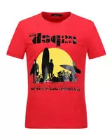 new dsquared herren t-shirt col round surf rouge